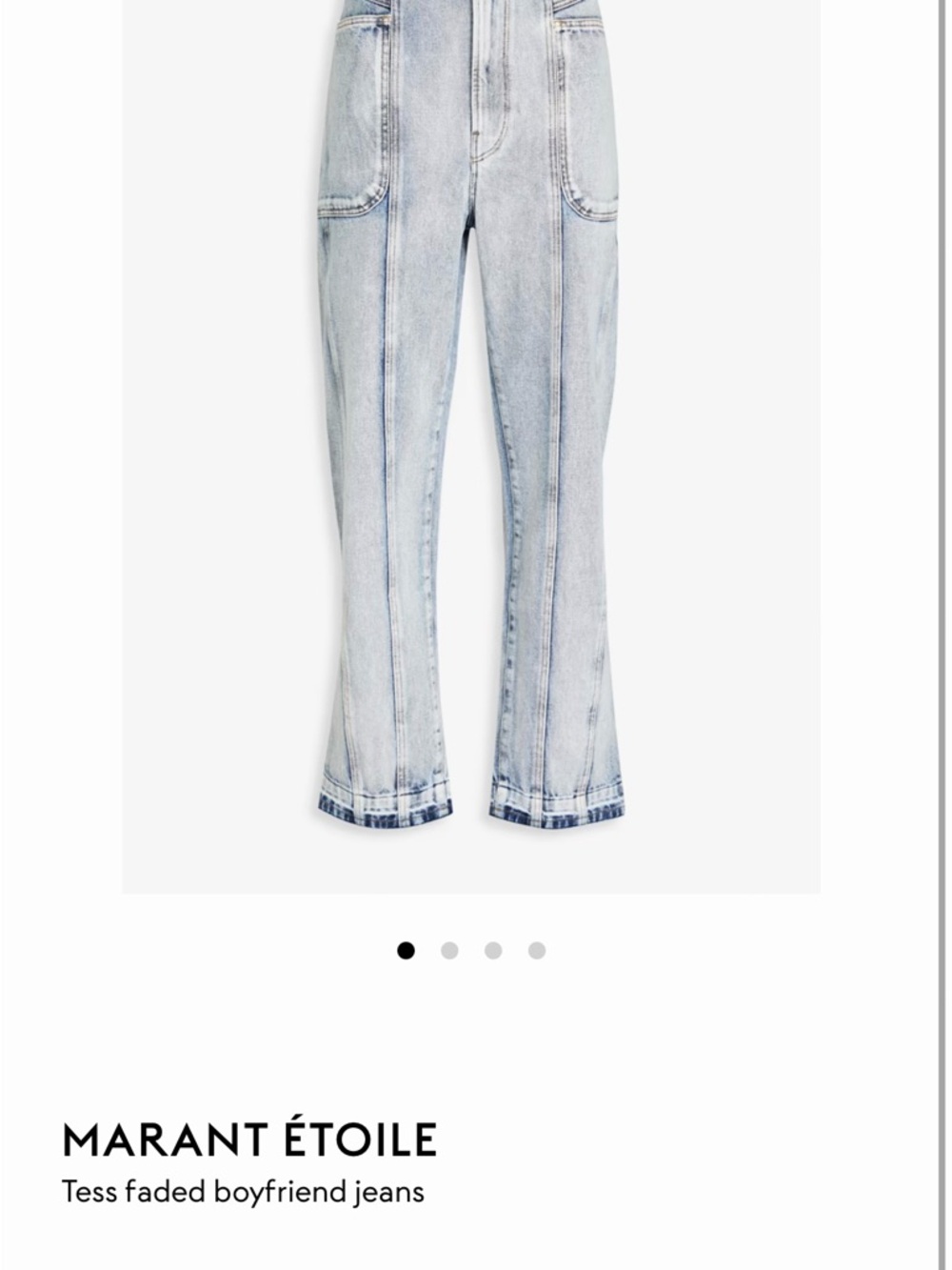 Isabel Marant Étoile Tess Boyfriend Jeans Light Wash High Rise FR34 Denim